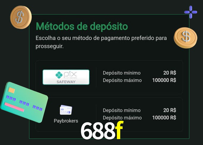 O cassino 688f oferece uma grande variedade de métodos de pagamento